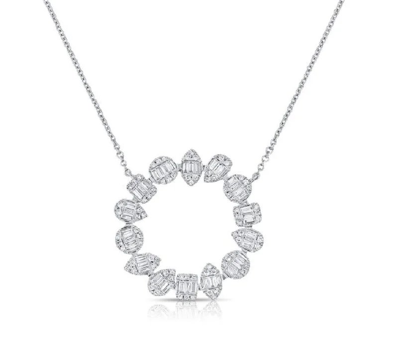 14K GOLD DIAMOND AUDREY NECKLACE