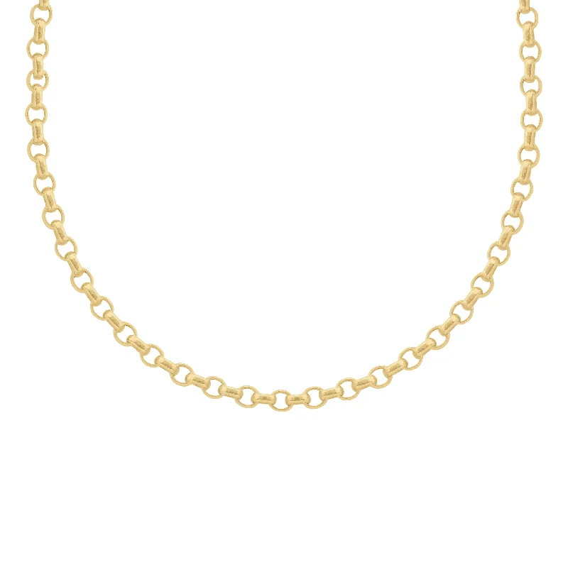 14K GOLD 16" ROLO CHAIN NECKLACE