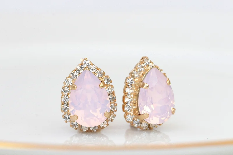 Pink Opal Earrings