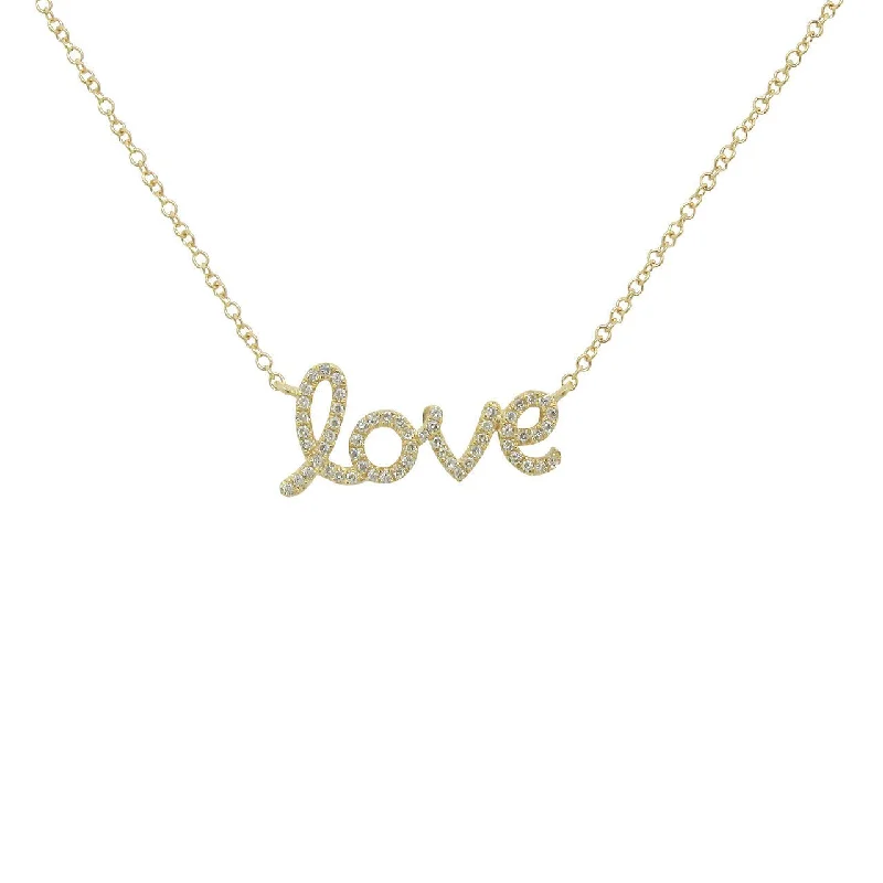 14K GOLD DIAMOND DAINA LOVE NECKLACE