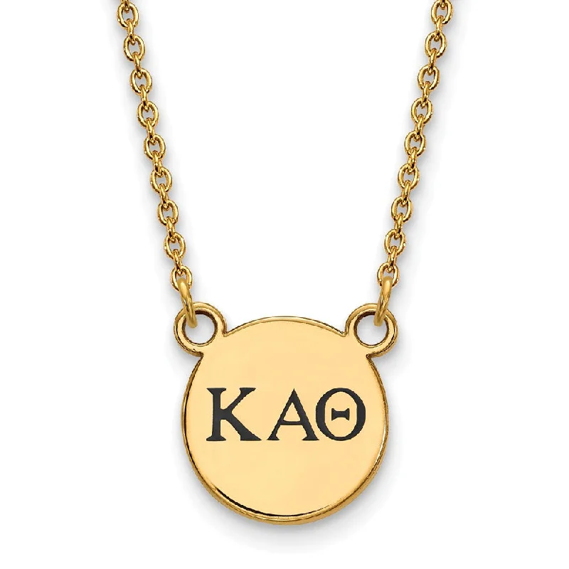 14K Plated Silver Kappa Alpha Theta Sm Enamel Greek Letters Necklace