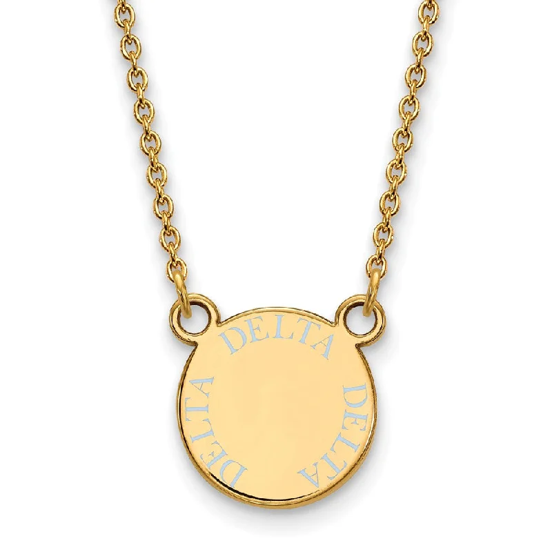 14K Plated Silver Delta Delta Delta Sm Enamel Necklace