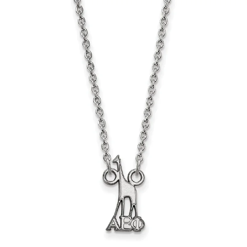 Sterling Silver Alpha Epsilon Phi XS (Tiny) Necklace