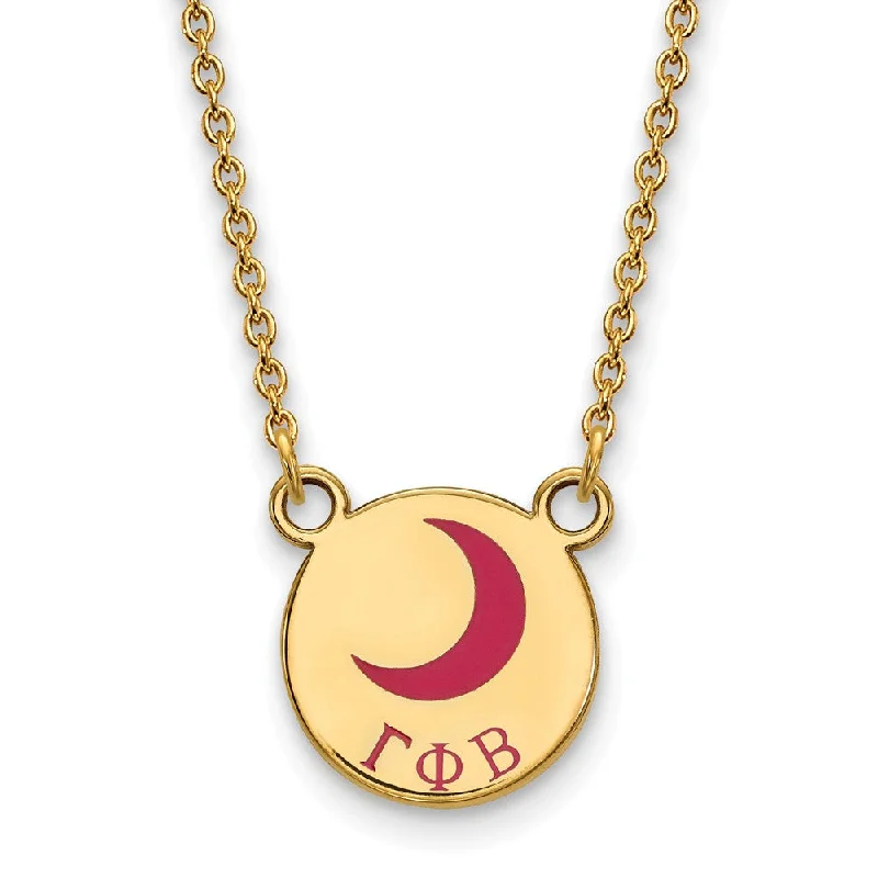 14K Plated Silver Gamma Phi Beta Small Enamel Necklace