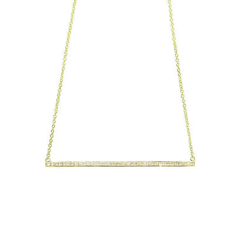 14K GOLD DIAMOND SAMMI BAR NECKLACE