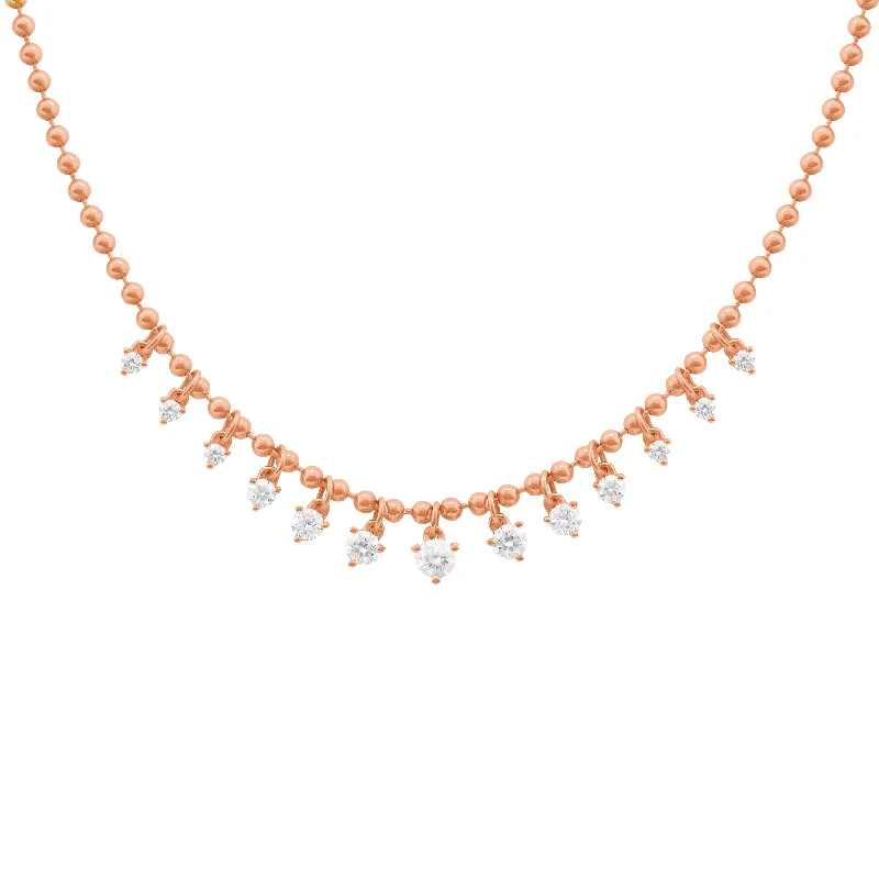 14K GOLD DIAMOND ROSALIE NECKLACE