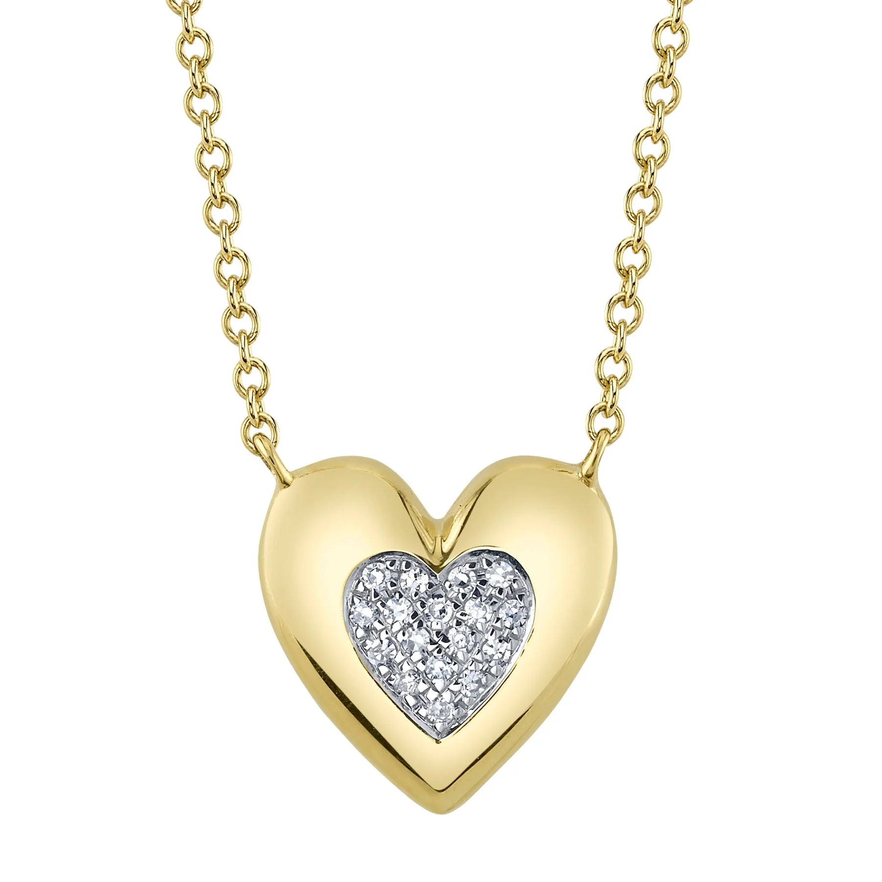 14K GOLD DIAMOND KACEY HEART NECKLACE