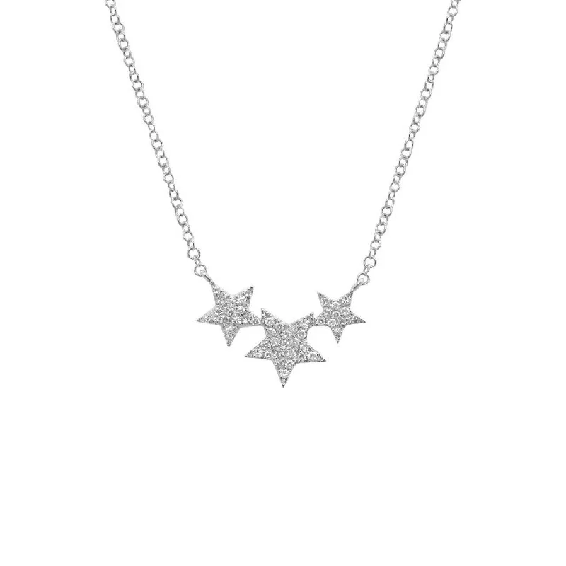 14K GOLD DIAMOND NAVA STAR NECKLACE