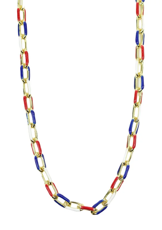 The Lennox Necklace - Red, White & Blue