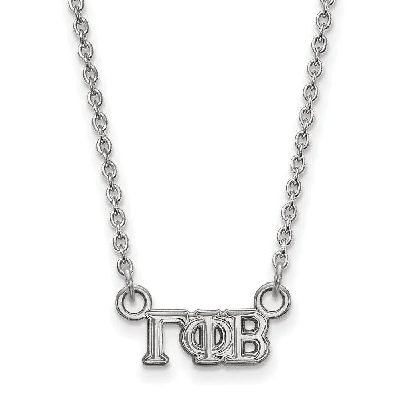 Sterling Silver Gamma Phi Beta XS (Tiny) Greek Letters Necklace