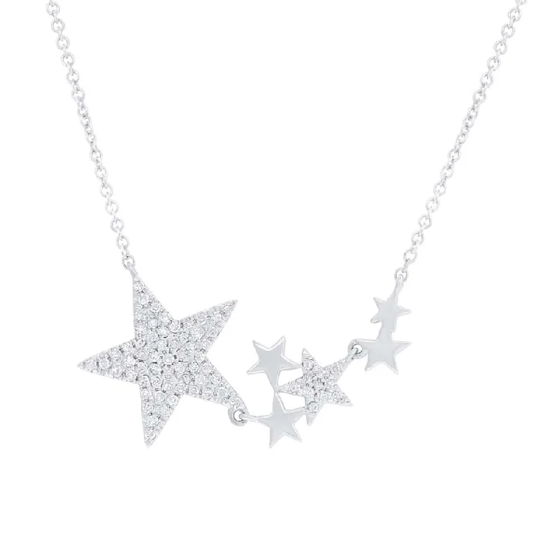 14K GOLD DIAMOND REESE STAR NECKLACE