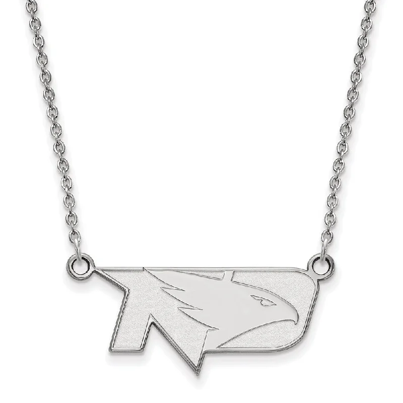 Sterling Silver North Dakota Small Logo Pendant Necklace