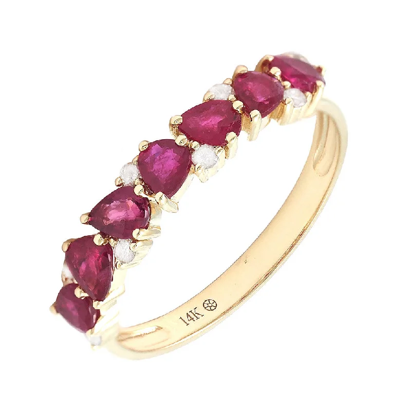 14K GOLD DIAMOND RUBY KATE RING