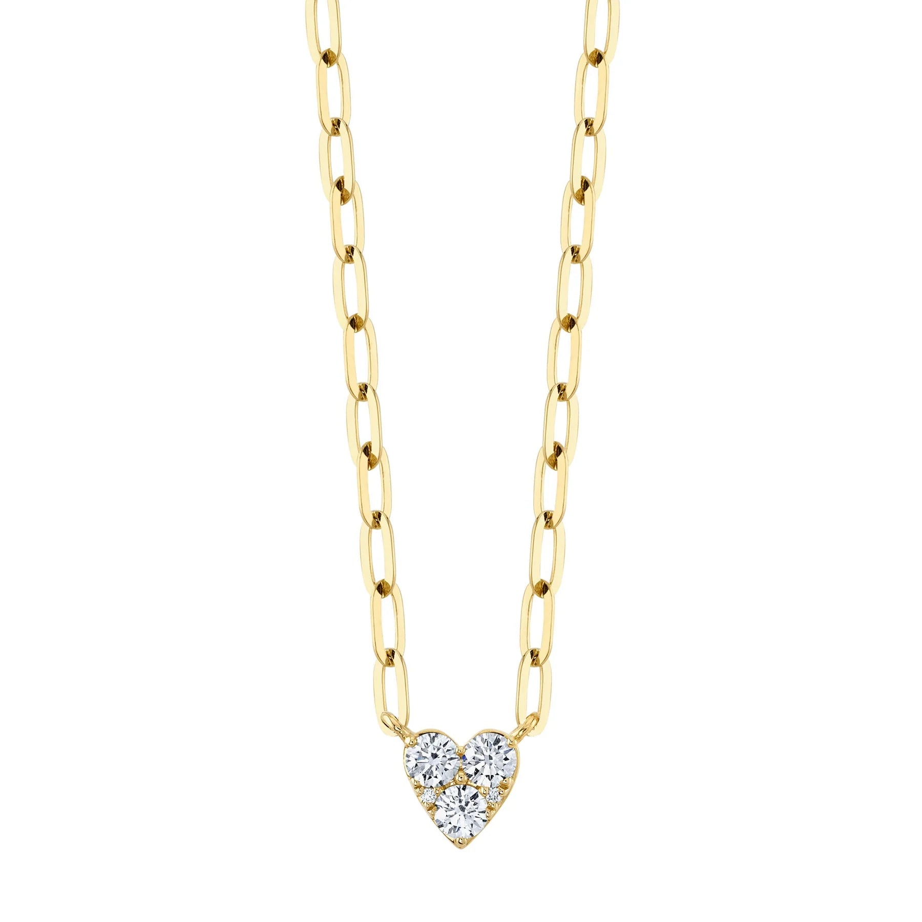 14K GOLD DIAMOND TYLER HEART NECKLACE