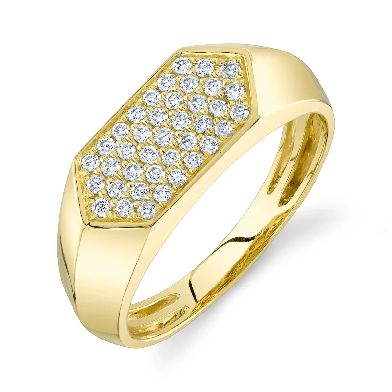 14K GOLD DIAMOND ROSIE RING