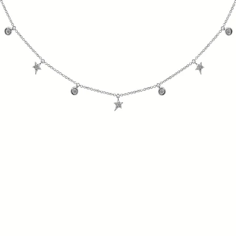 14K GOLD DIAMOND SERENA STAR NECKLACE