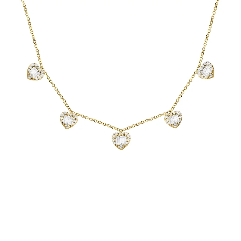 14K GOLD DIAMOND GIANNA HEART NECKLACE