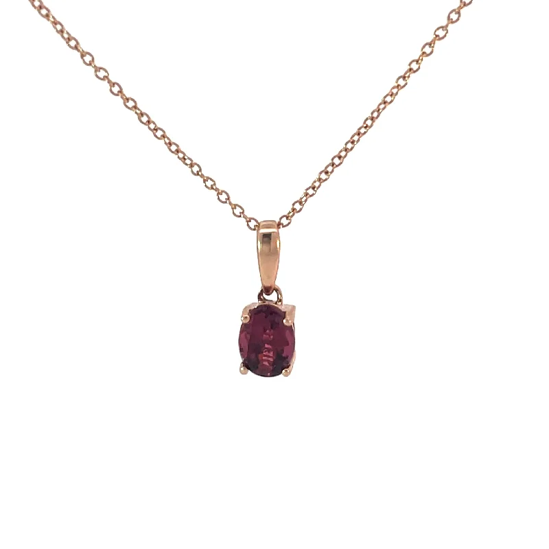 Rose Gold PinkTourmaline Necklace