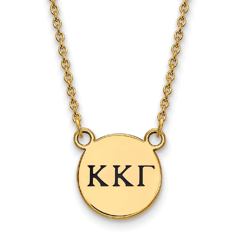 14K Plated Silver Kappa Kappa Gamma Sm Enamel Greek Letters Necklace