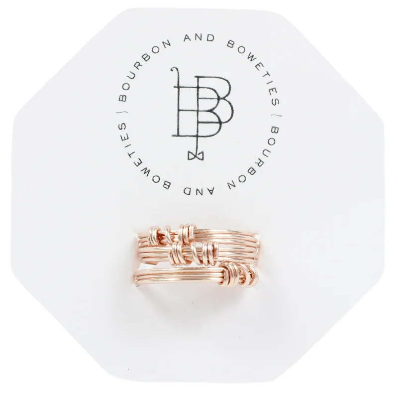 Rose Gold Stackable Ring Set