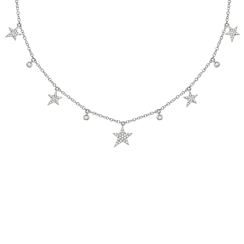 14K GOLD DIAMOND STELLA STAR NECKLACE