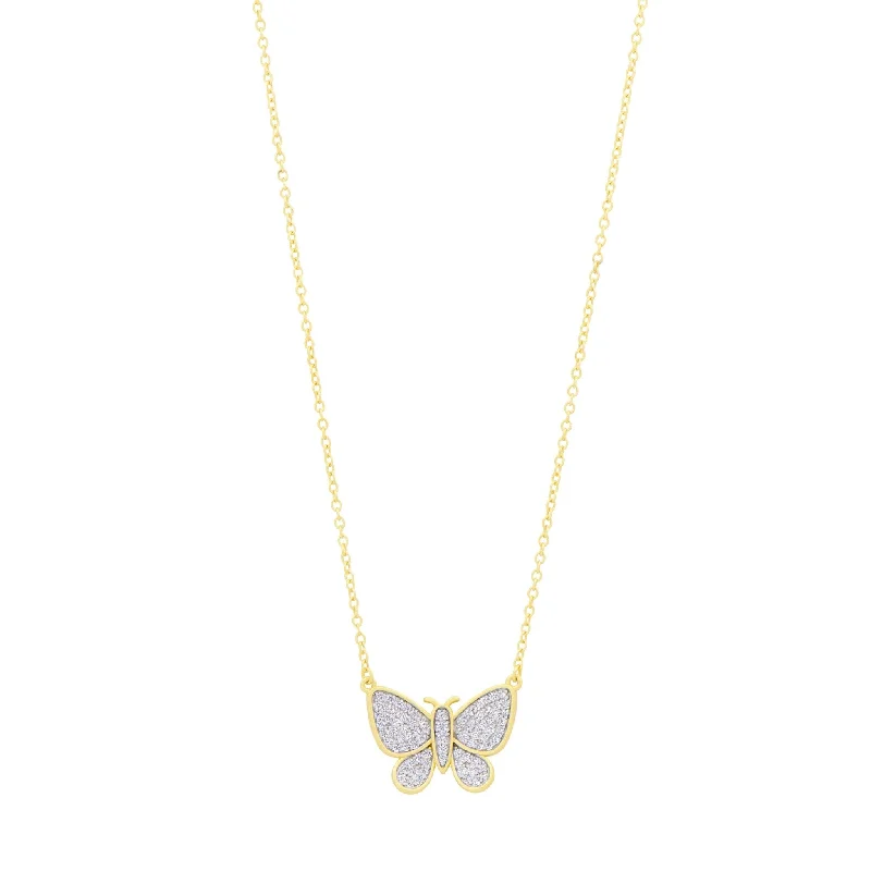 Butterflies in Bloom Pendant Necklace