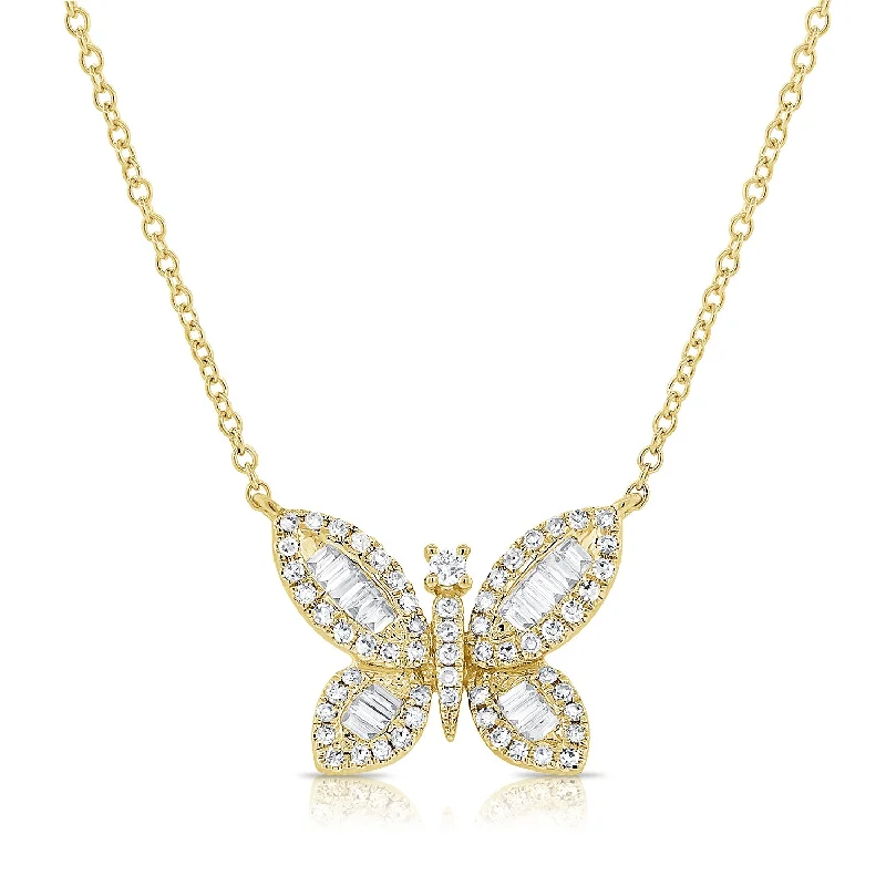 14K GOLD DIAMOND STORMI BUTTERFLY NECKLACE