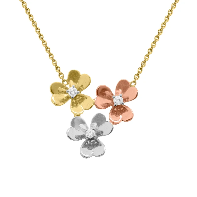 18K GOLD DIAMOND CHELSEA FLOWER NECKLACE