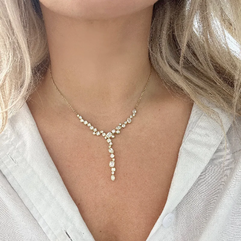 14K GOLD DIAMOND LACEY LARIAT