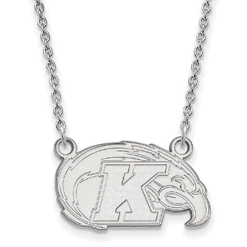 Sterling Silver Kent State Small Logo Pendant Necklace