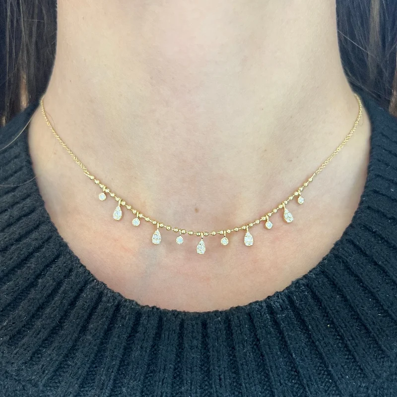 14K GOLD DIAMOND WILLA NECKLACE