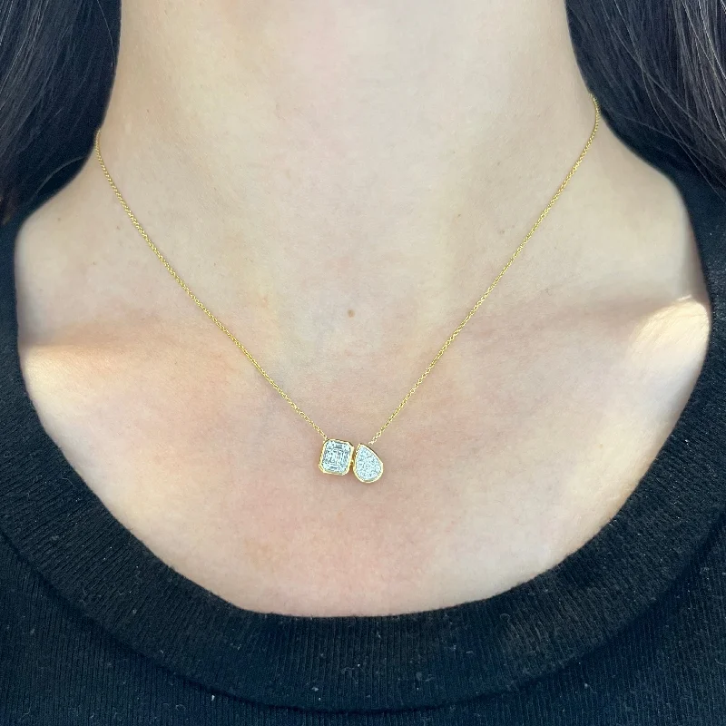 14K GOLD DIAMOND DELIA NECKLACE