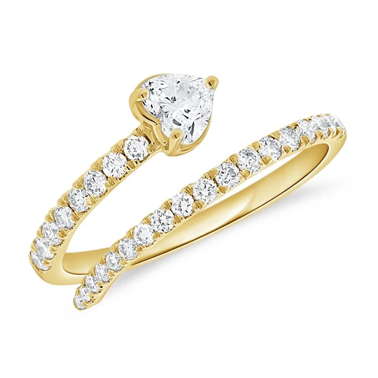 14K GOLD DIAMOND NATALIE HEART RING