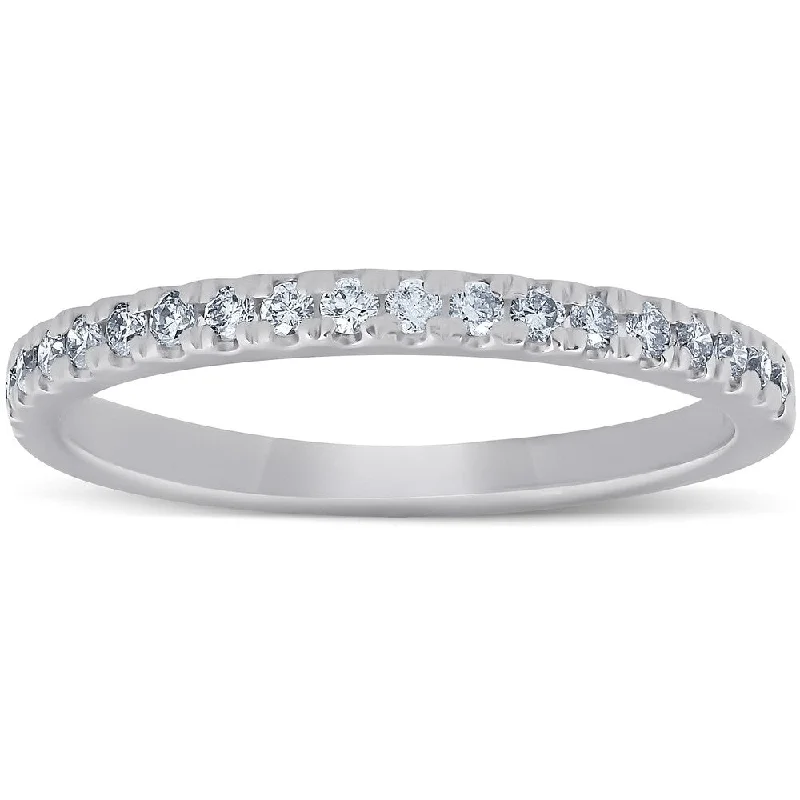 1/4 Ct Lab Grown Diamond EX3 Wedding Ring 10k White Gold